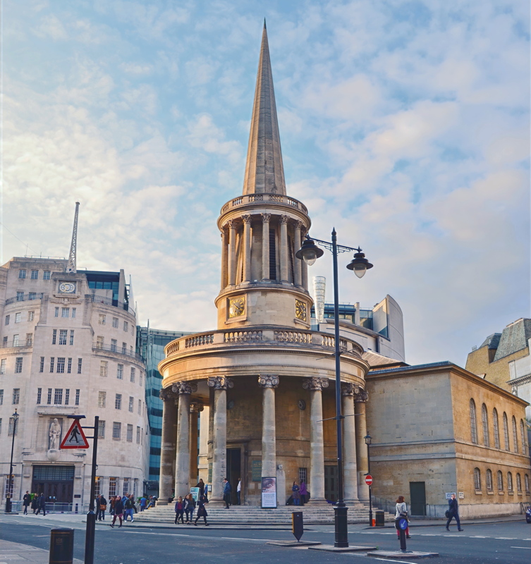 12 - All Souls Church, Langham Place, a historic and recognizable landmark in London